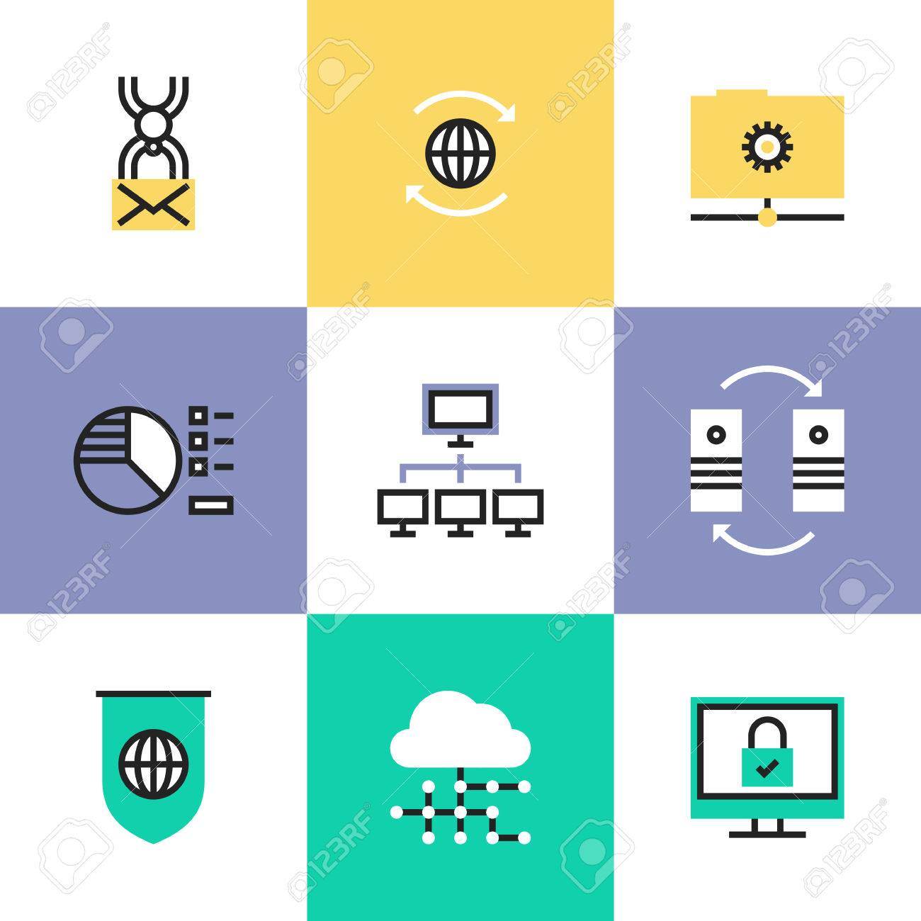 建設機器 エンジニア リング ツール 構築 修理および絵画のための産業機器の平らな線アイコン インフォ グラフィック アイコン絵文字ベクトルの概念を設定します のイラスト素材 ベクタ Image