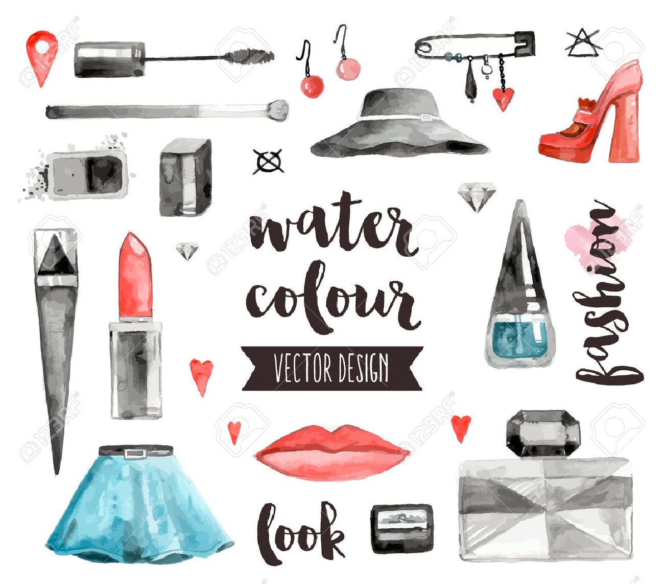 premium quality watercolor icons