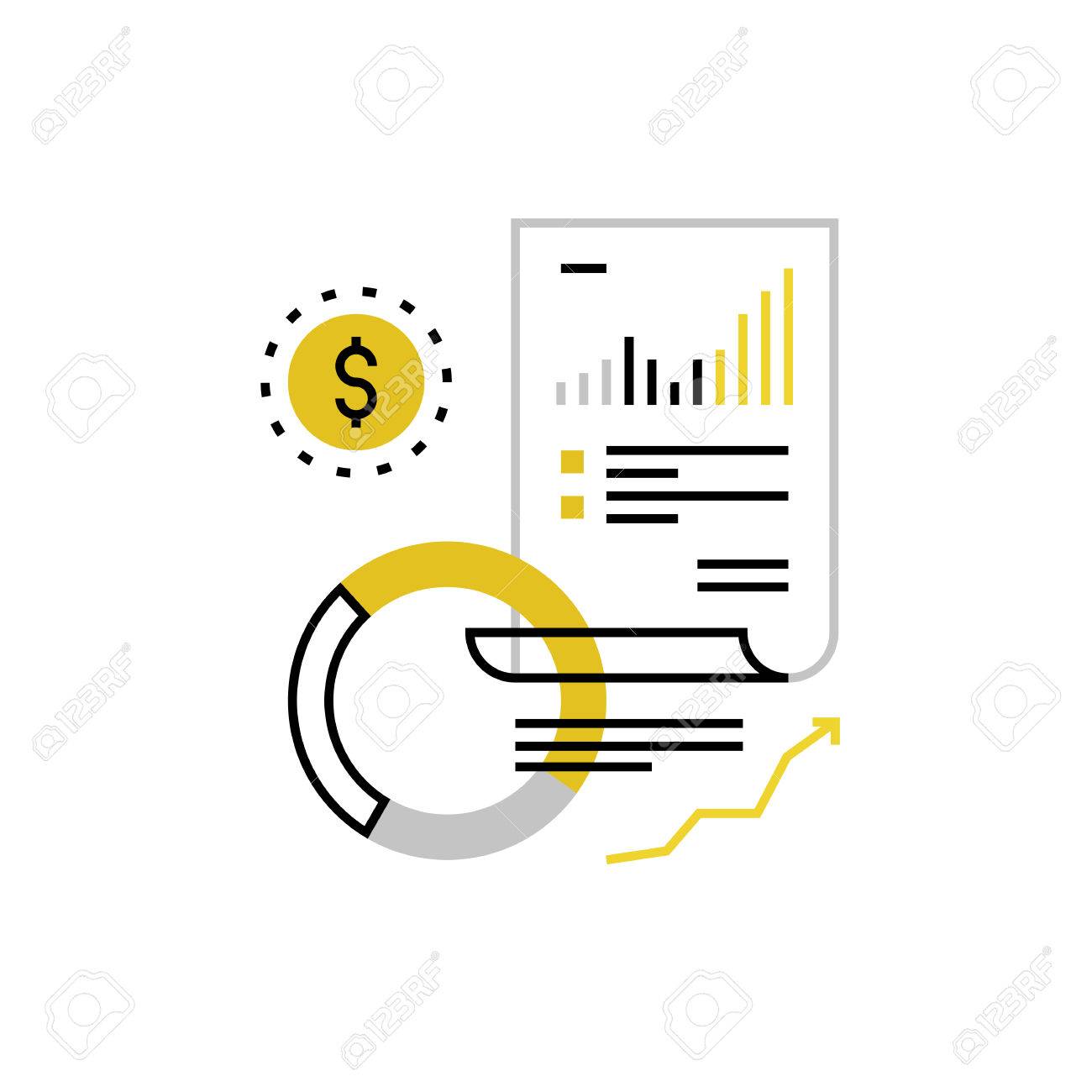modern vector icon of finance document budget planning and money budget planning document