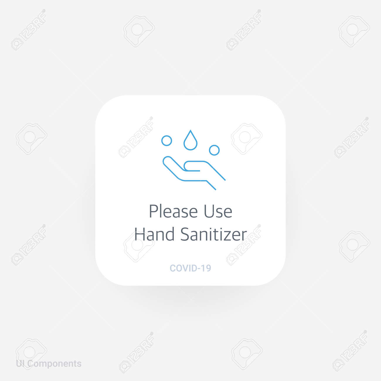 Please Use Hand Sanitizer Refined Covid 19 Medical Function Royalty Free Cliparts Vectors And Stock Illustration Image 159420325