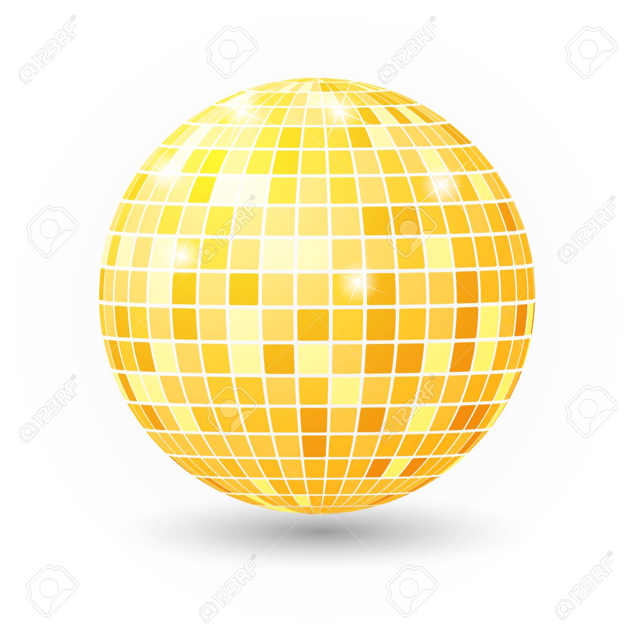 disco bal geïsoleerde illustratie night club party licht element
