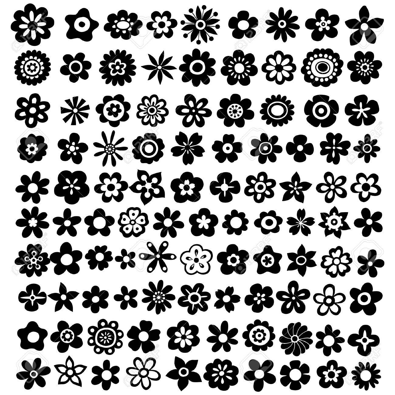 100 花シルエット ベクトル イラスト のイラスト素材 ベクタ Image