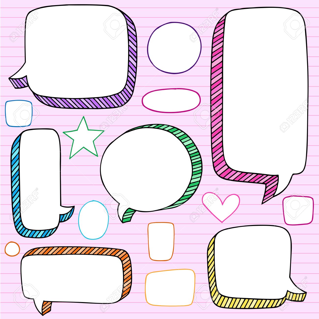 speech bubble frames notebook