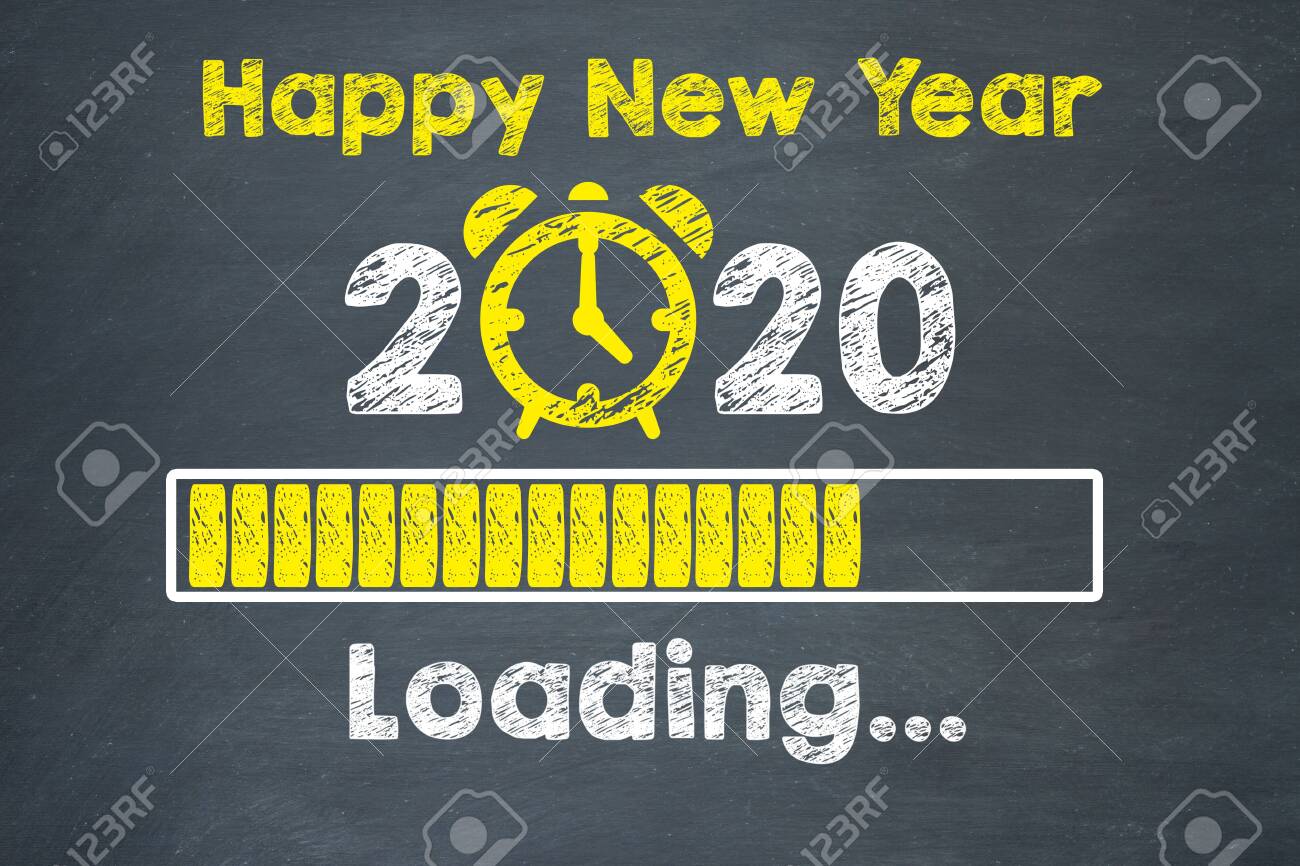 New year concepts 2020 countdown clock on blackboard - 136510416 New year concepts 2020 countdown clock on blackboard - 136510416