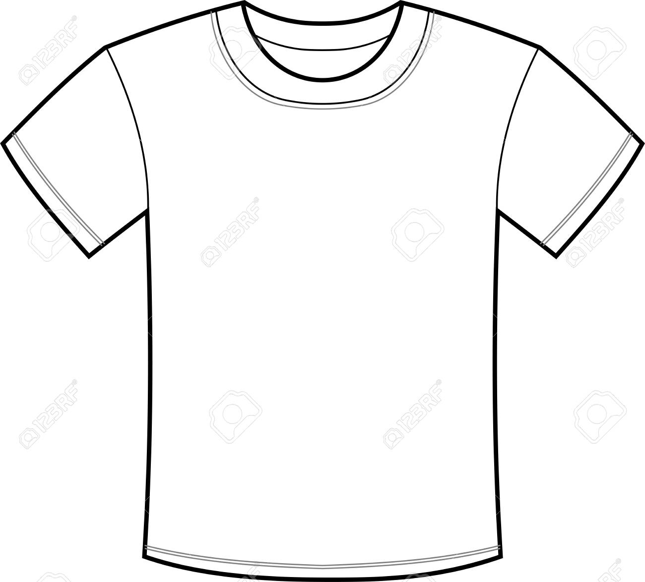 plain white t shirt drawing