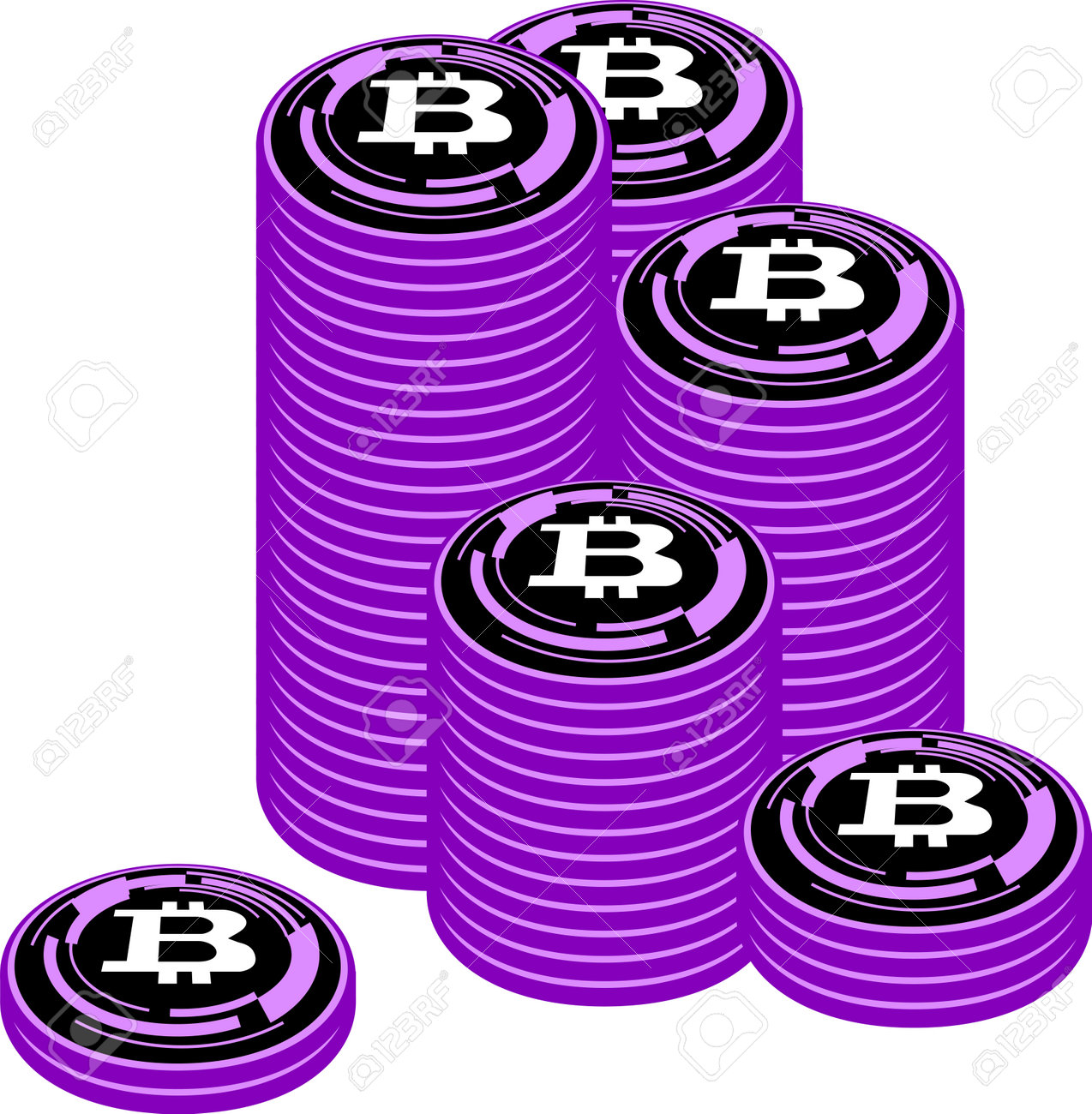 많이 쌓여있는 비트코인 메달의 일러스트입니다. 로열티 무료 사진, 그림, 이미지 그리고 스톡포토그래피. Image 160574946