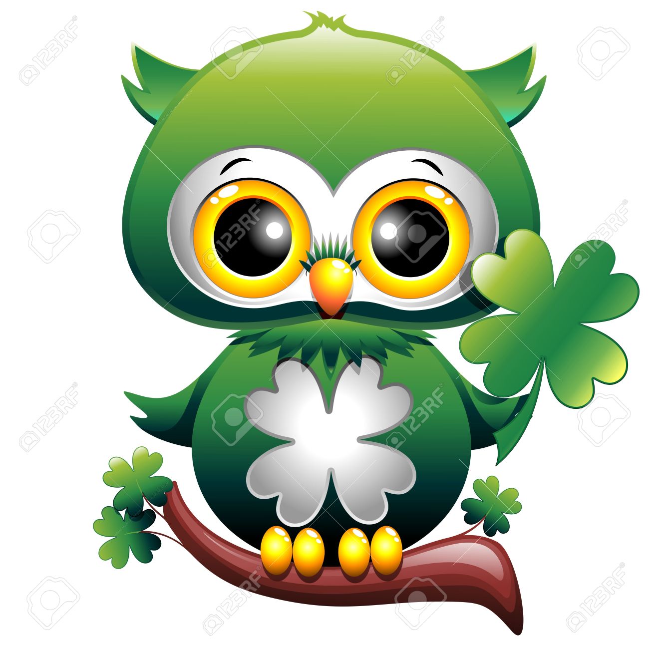 Baby Owl St Patrick Cartoon Royalty Free SVG, Cliparts, Vectors, and Stock  Illustration. Image 17717224., image size:1300x1300