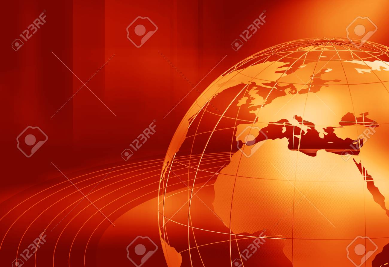 Earth Globe With Belt Lines Graphical Red Theme Background News Concept Background Stock Photo Picture And Royalty Free Image Image