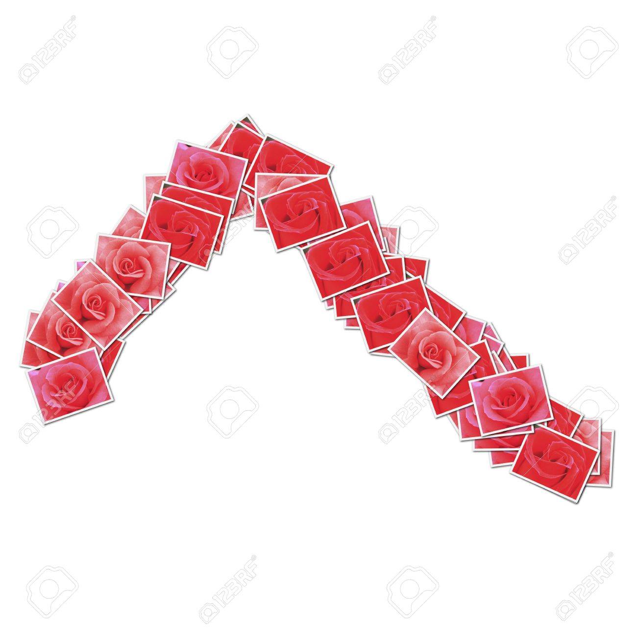 日本語の文字のひらがな バラの写真から作られました の写真素材 画像素材 Image