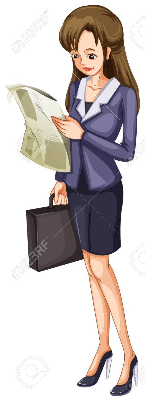 白い背景の上の新聞を読む女性のイラスト のイラスト素材 ベクタ Image 白い背景の上の新聞を読む女性のイラスト のイラスト素材 ベクタ Image