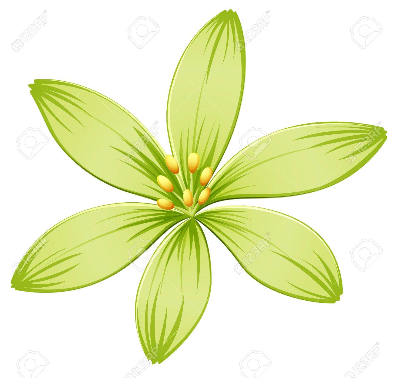 Illustration Of A Green Flower On A White Background Royalty Free Cliparts Vectors And Stock Illustration Image