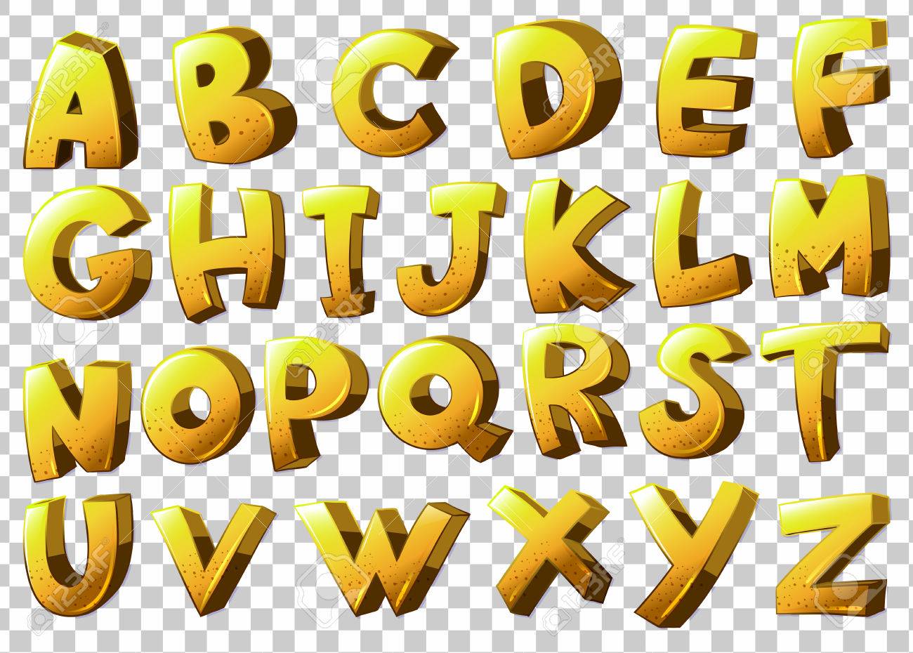 illustration of the alphabets