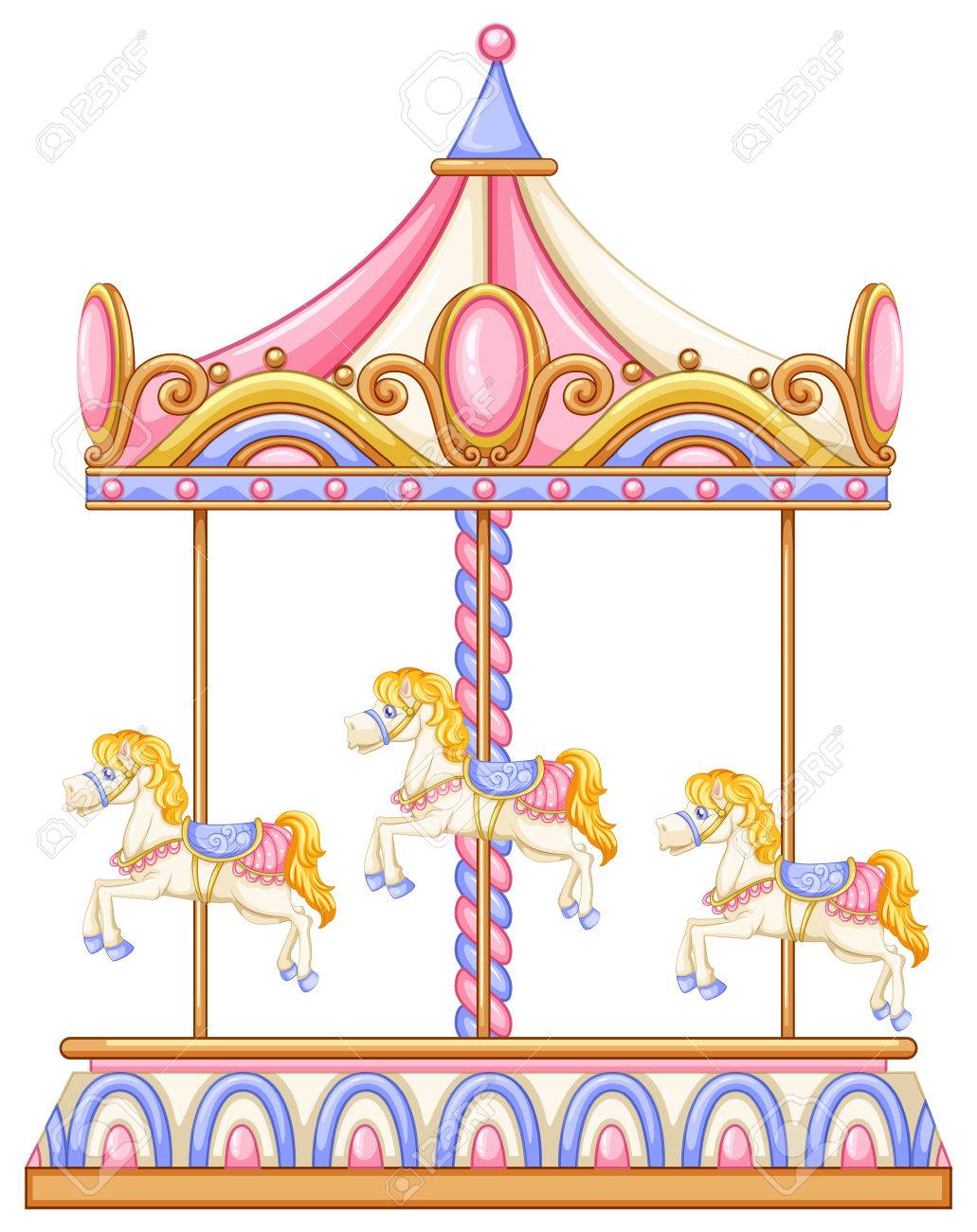 メリーゴーランド回転乗る白い背景のイラスト のイラスト素材 ベクタ Image メリーゴーランド回転乗る白い背景のイラスト のイラスト素材 ベクタ Image