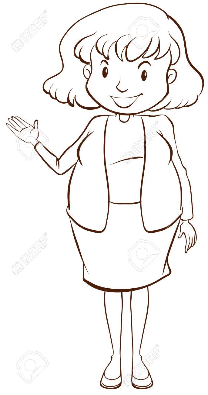 白い背景の上の教師の簡単なスケッチのイラストのイラスト素材 ベクタ Image 白い背景の上の教師の簡単なスケッチのイラストのイラスト素材 ベクタ Image