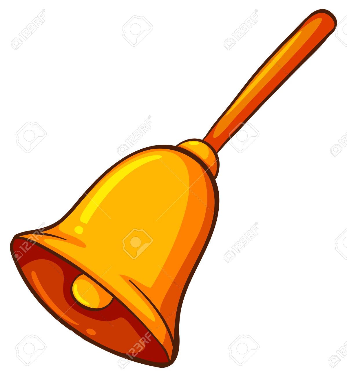 A Drawing Of A Yellow Christmas Bell On A White Background Royalty Free Cliparts Vectors And Stock Illustration Image 34042782