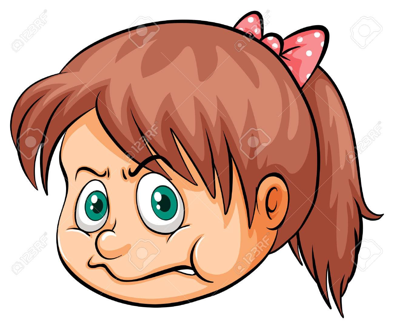 白い背景の上に彼女の唇をかむ女の子を示すイディオム のイラスト素材 ベクタ Image 白い背景の上に彼女の唇をかむ女の子を示すイディオム のイラスト素材 ベクタ Image