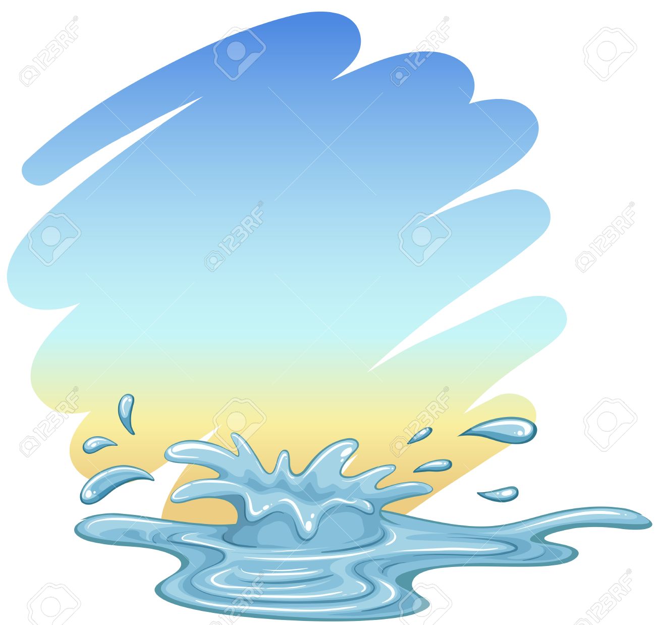 Water Splash With Simple Background Royalty Free Cliparts Vectors And Stock Illustration Image