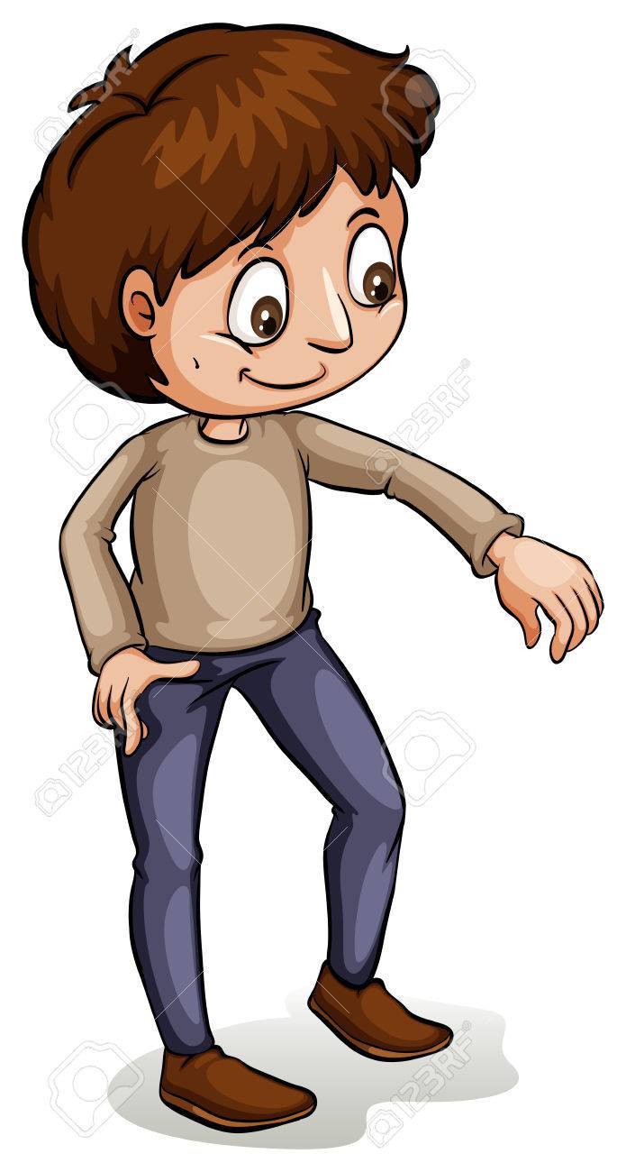 男は立っていると 手を伸ばしてのイラスト素材 ベクタ Image