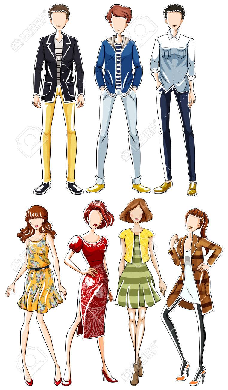 female clothes drawing