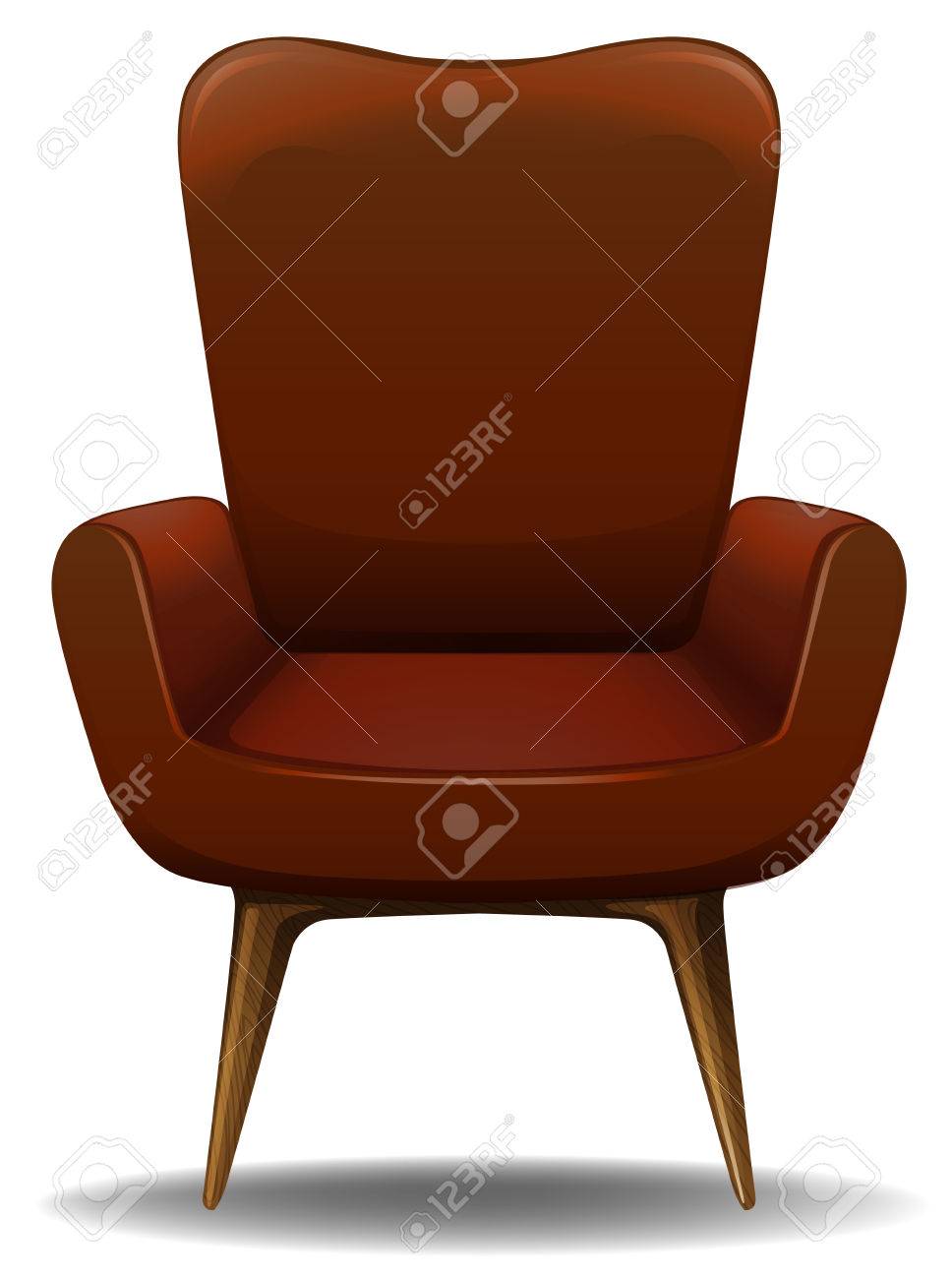 高級木製の足で椅子のデザインを閉じるのイラスト素材 ベクタ Image