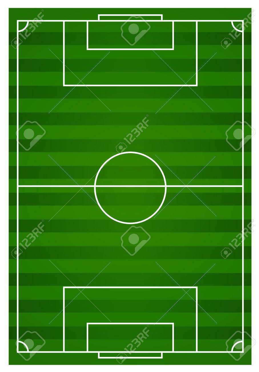 Campo De Futbol Con Cesped Ilustracion Ilustraciones Vectoriales Clip Art Vectorizado Libre De Derechos Image