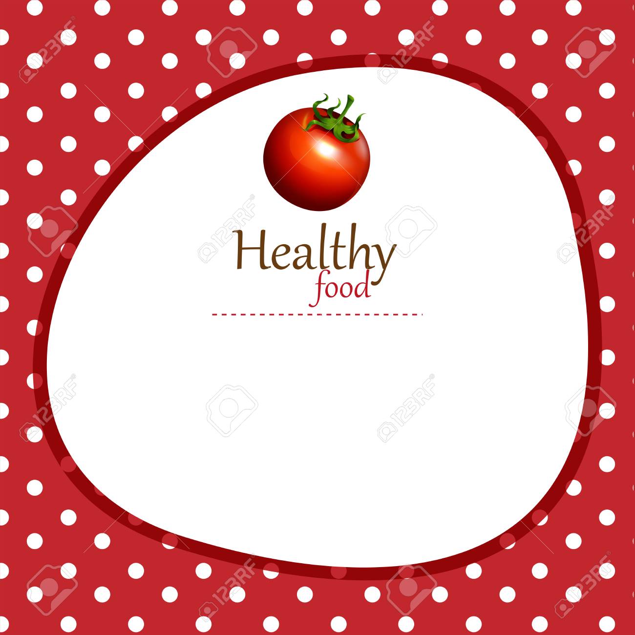 新鮮なトマトのイラスト枠デザイン のイラスト素材 ベクタ Image