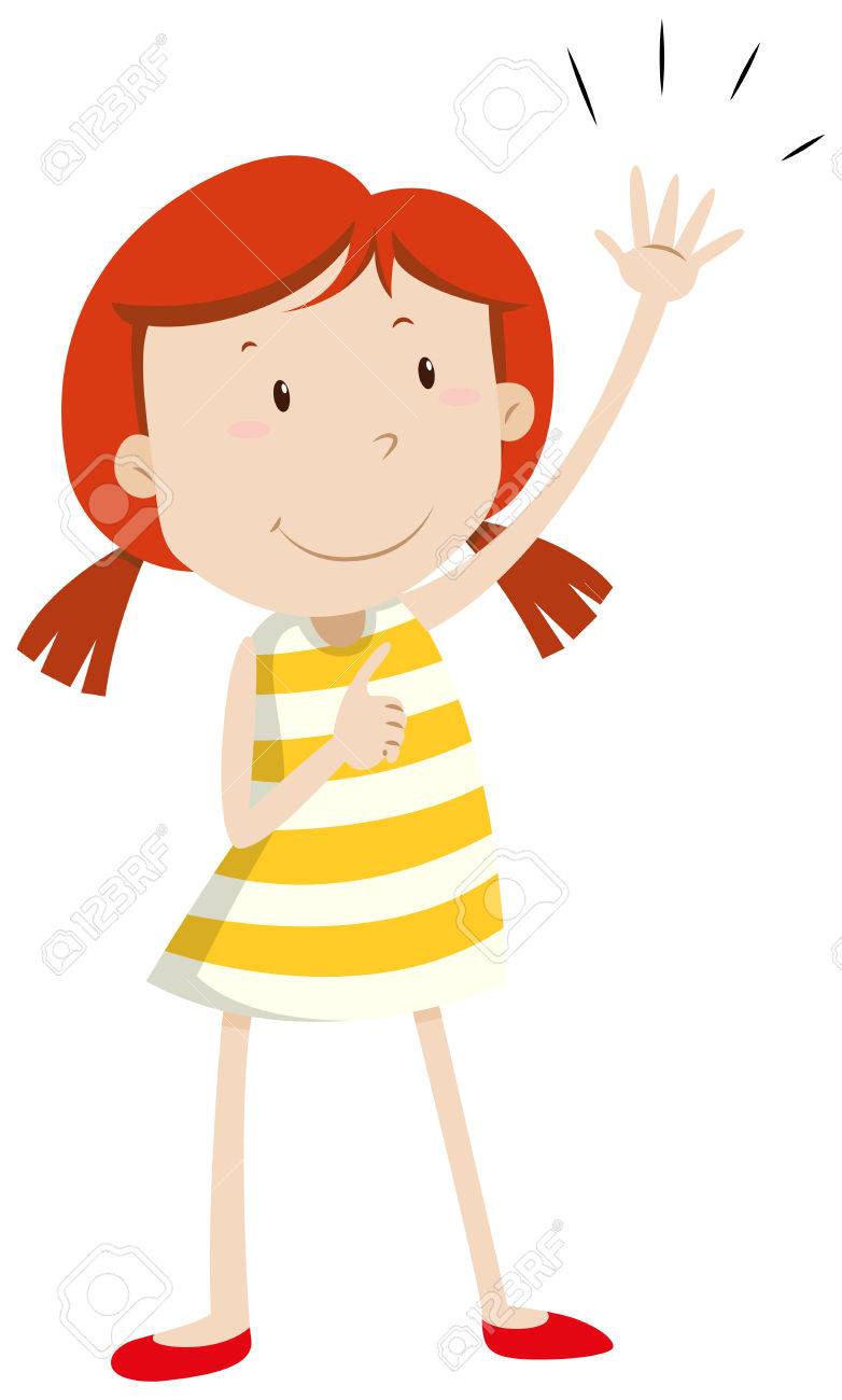 Girl Having Left Arm Up Illustration Royalty Free Cliparts Vectors And Stock Illustration Image 47013217