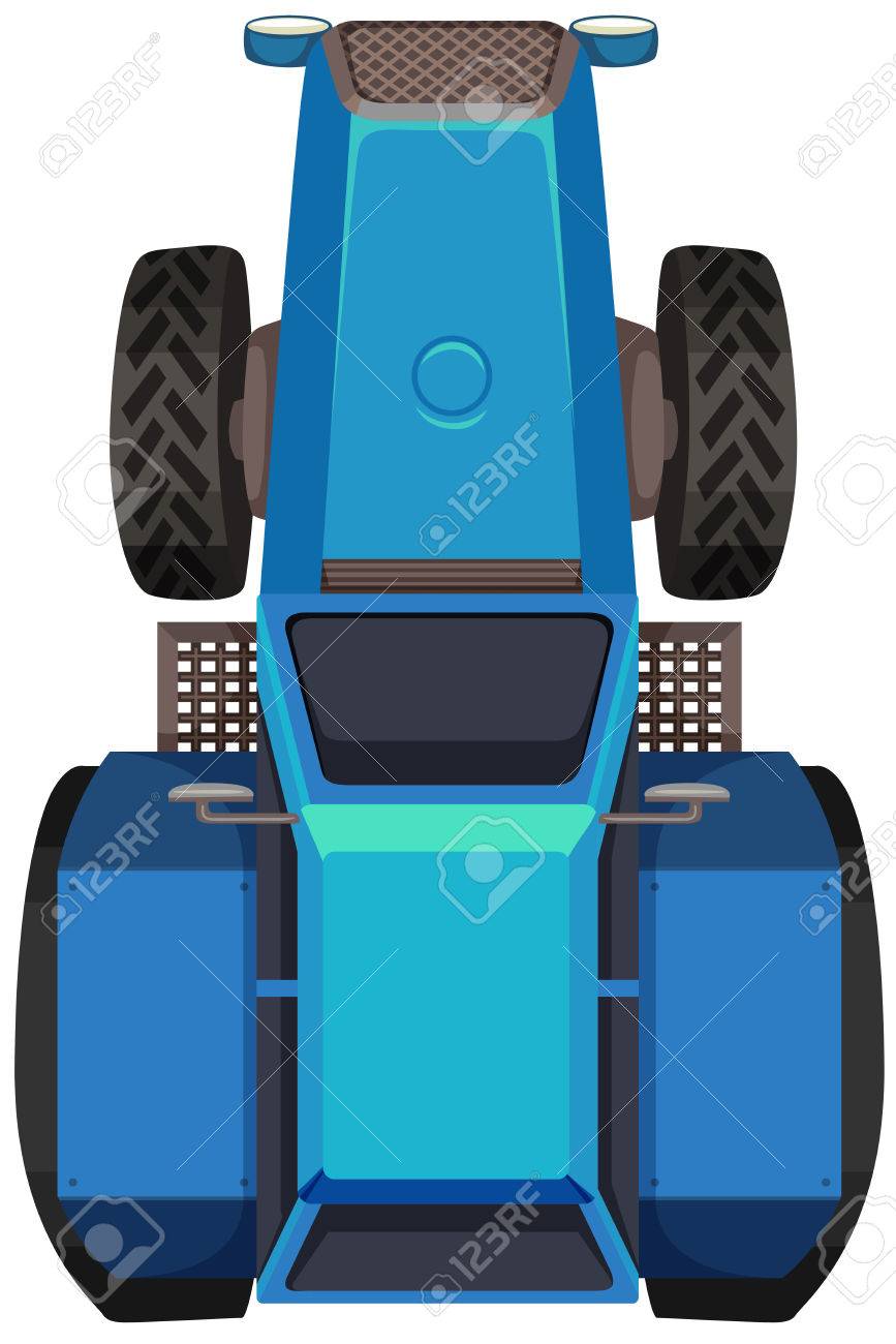 Top View Of Blue Tractor Illustration Royalty Free Cliparts Vectors And Stock Illustration Image 4139