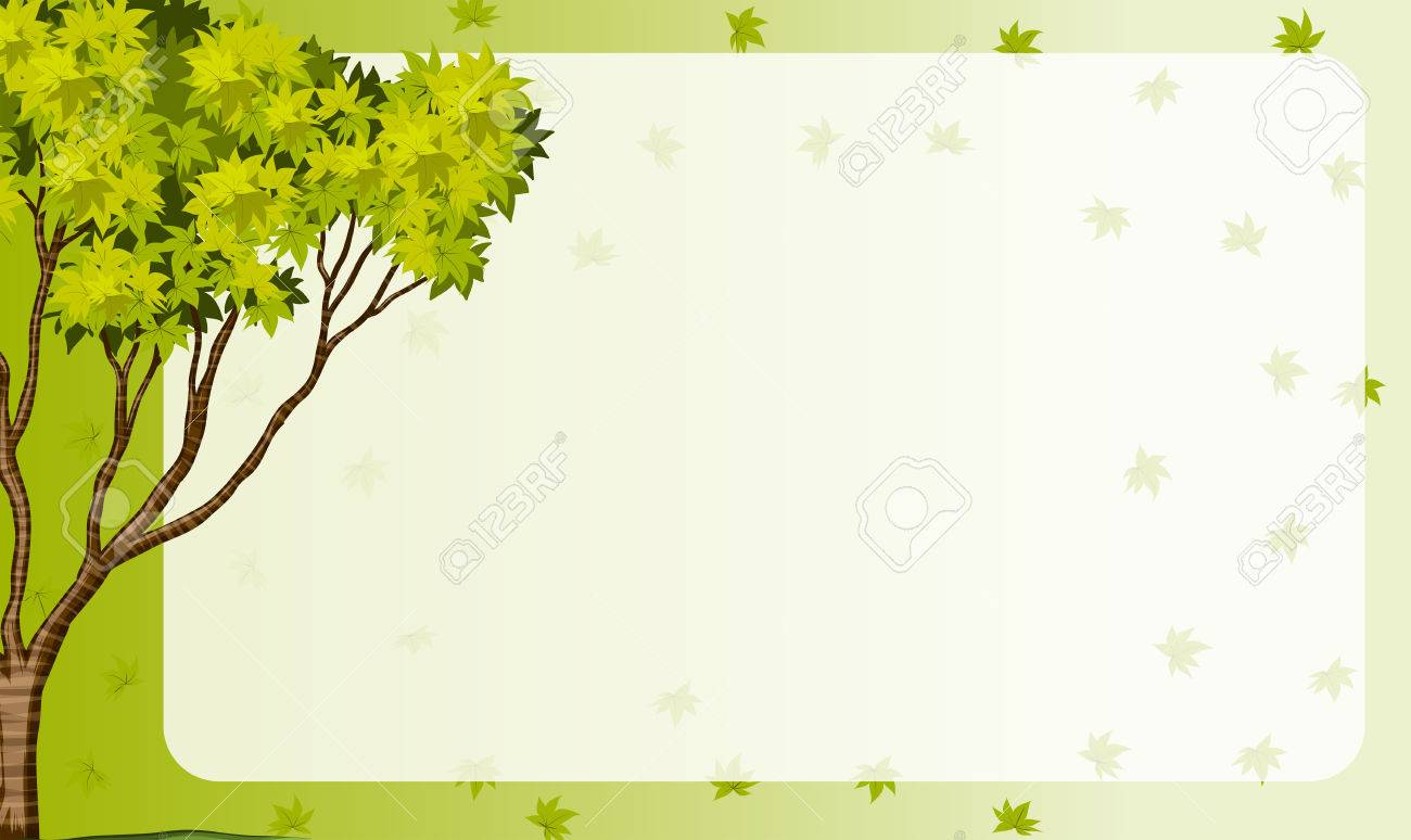 border frame with nature theme illustration royalty free cliparts