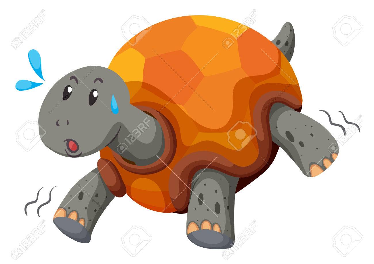 Cute Turtle Running With Swet Illustration Royalty Free SVG, Cliparts,  Vectors, and Stock Illustration. Image 48902166., image size:1300x920