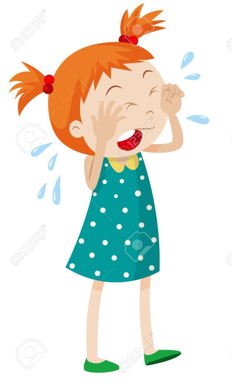 Little Girl Crying With Tears Illustration Royalty Free SVG, Cliparts,  Vectors, And Stock Illustration. Image 49134917.