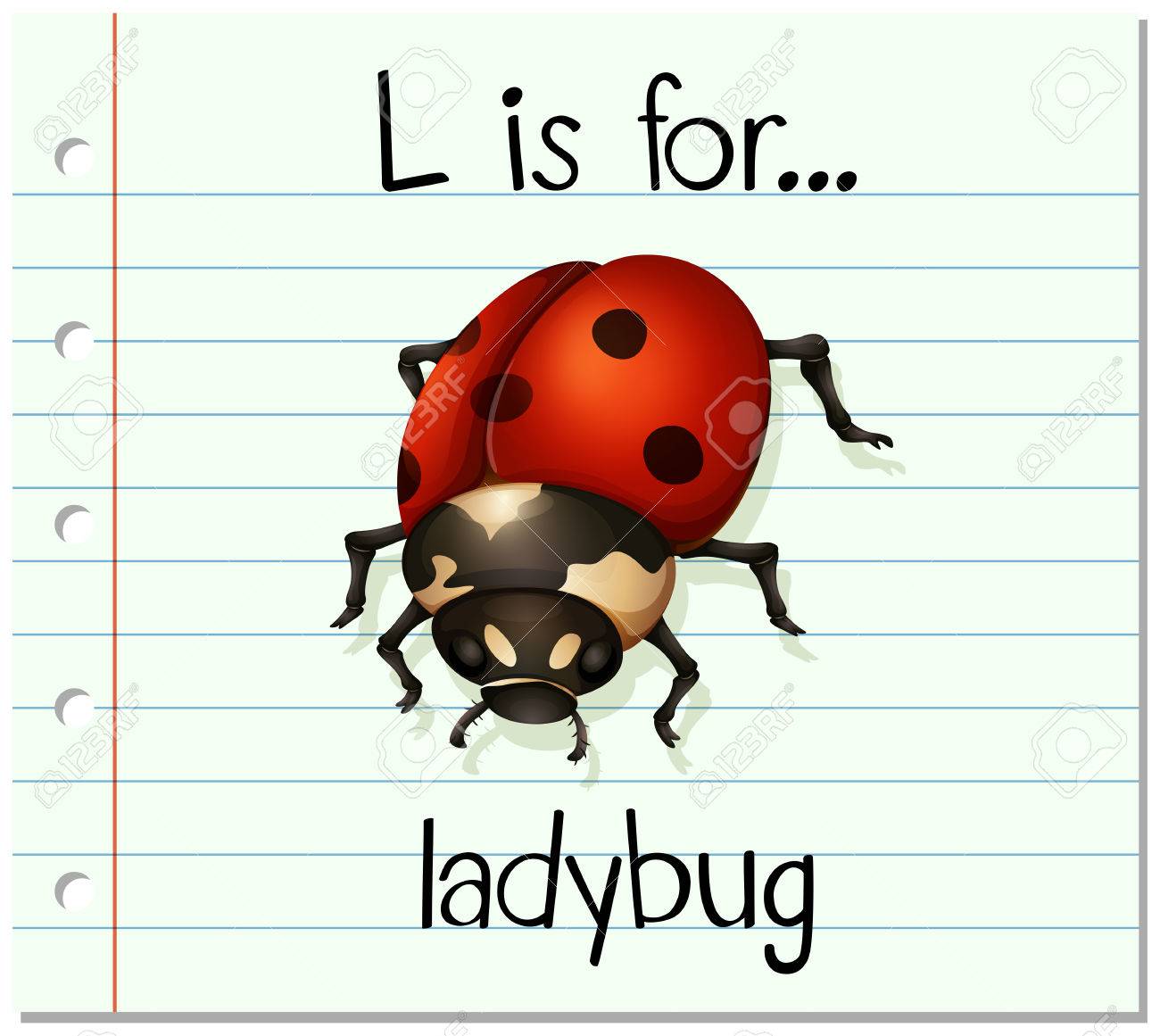 Flashcard Letter L Is For Ladybug Illustration Royalty Free Cliparts Vectors And Stock Illustration Image 55999161