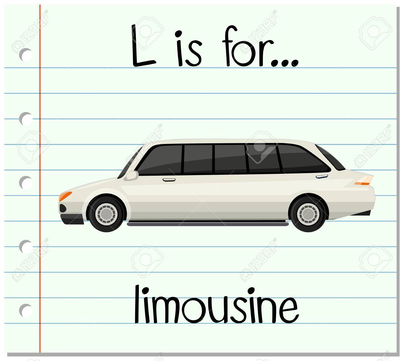 Flashcard letter L is for limousine illustration - 57289628 Flashcard letter L is for limousine illustration - 57289628