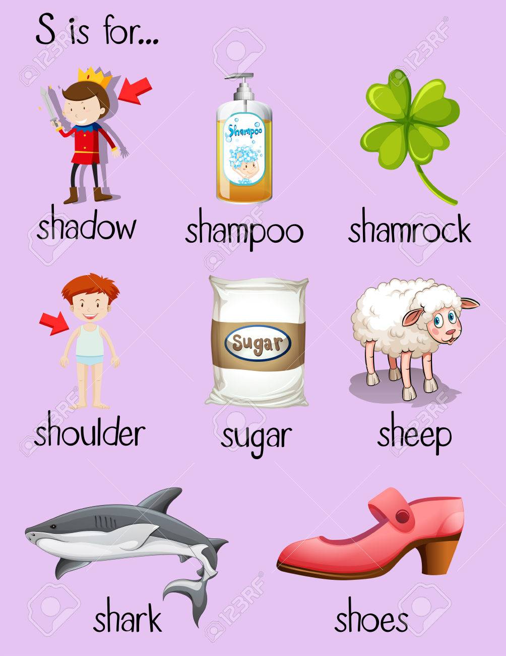 many words begin with letter s illustration royalty free cliparts words that start with the letter s