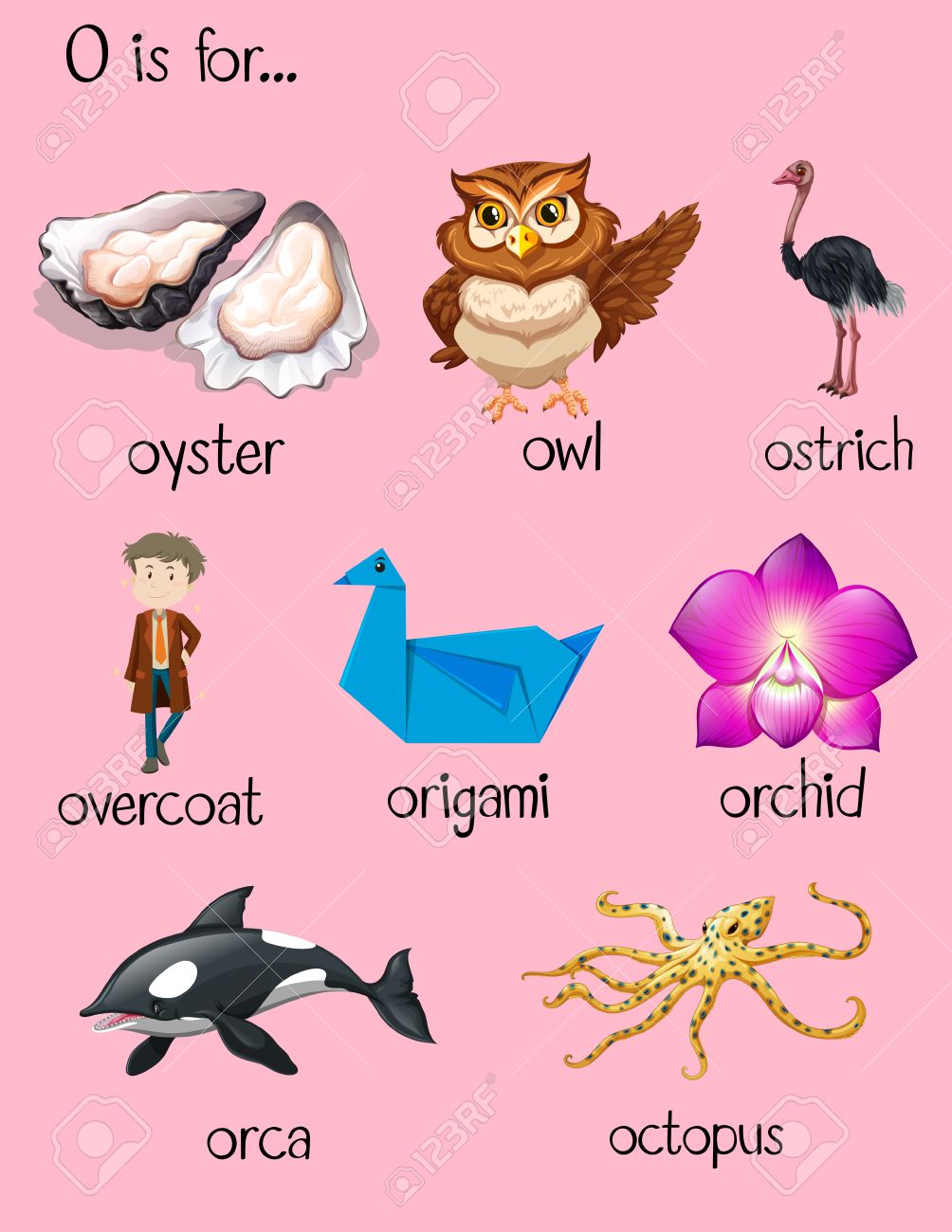 Many Words For Letter O Illustration Royalty Free Cliparts Many Words For Letter O Illustration Royalty Free Cliparts