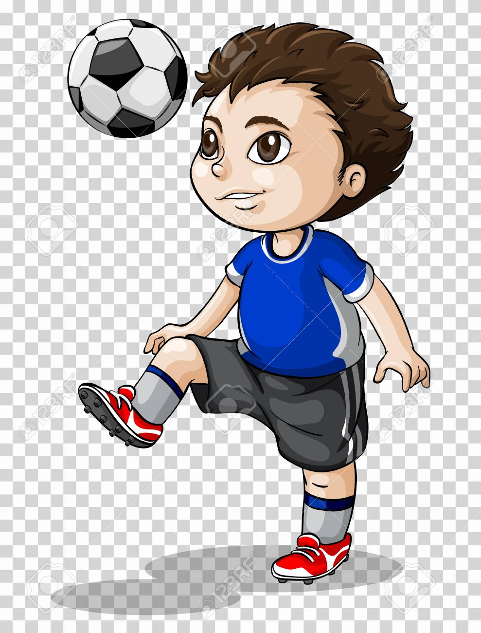 透明な背景イラストをサッカー少年 のイラスト素材 ベクタ Image