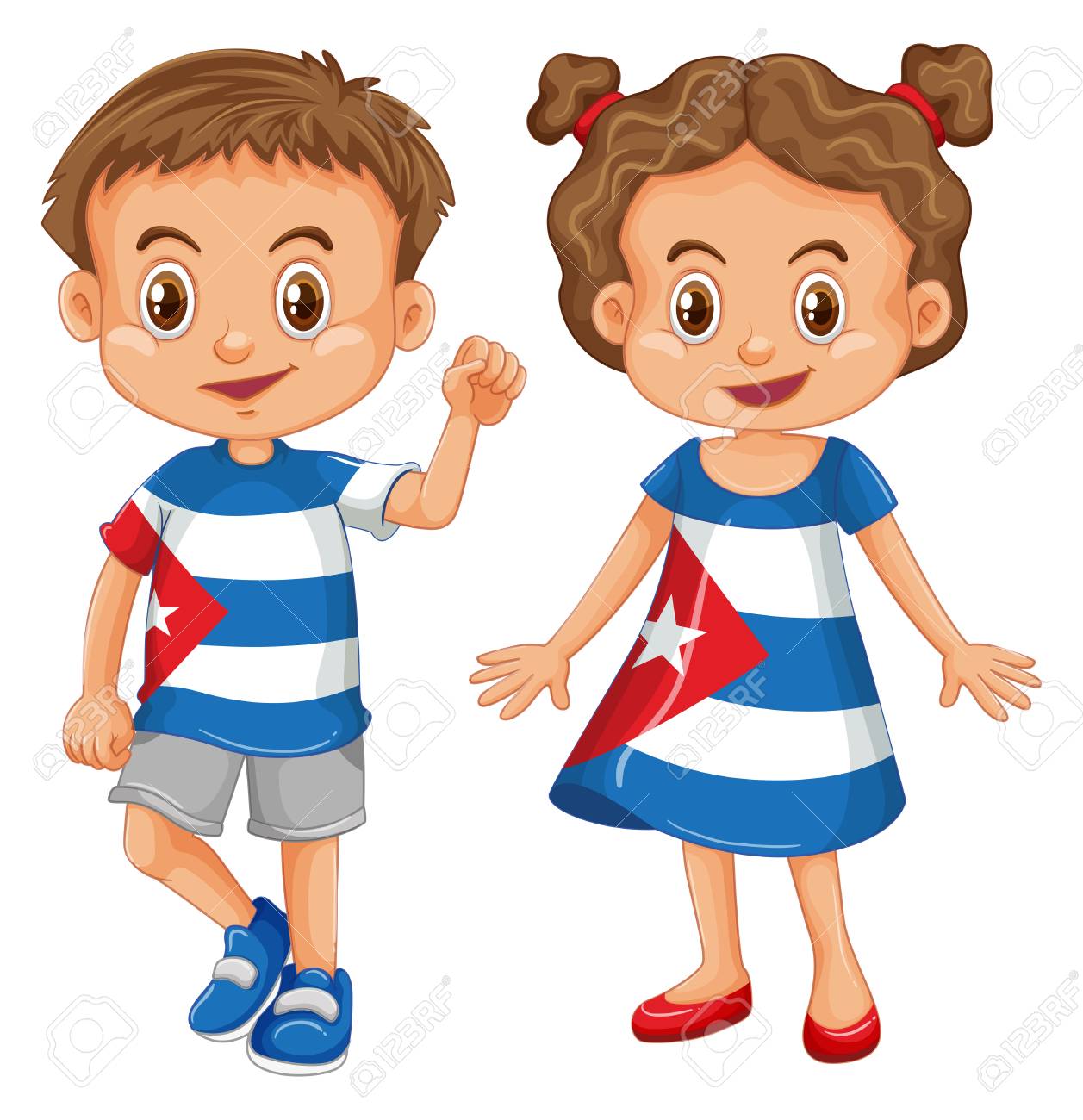 男の子と女の子のキューバ国旗イラスト T シャツを着て のイラスト素材 ベクタ Image 男の子と女の子のキューバ国旗イラスト T シャツを着て のイラスト素材 ベクタ Image