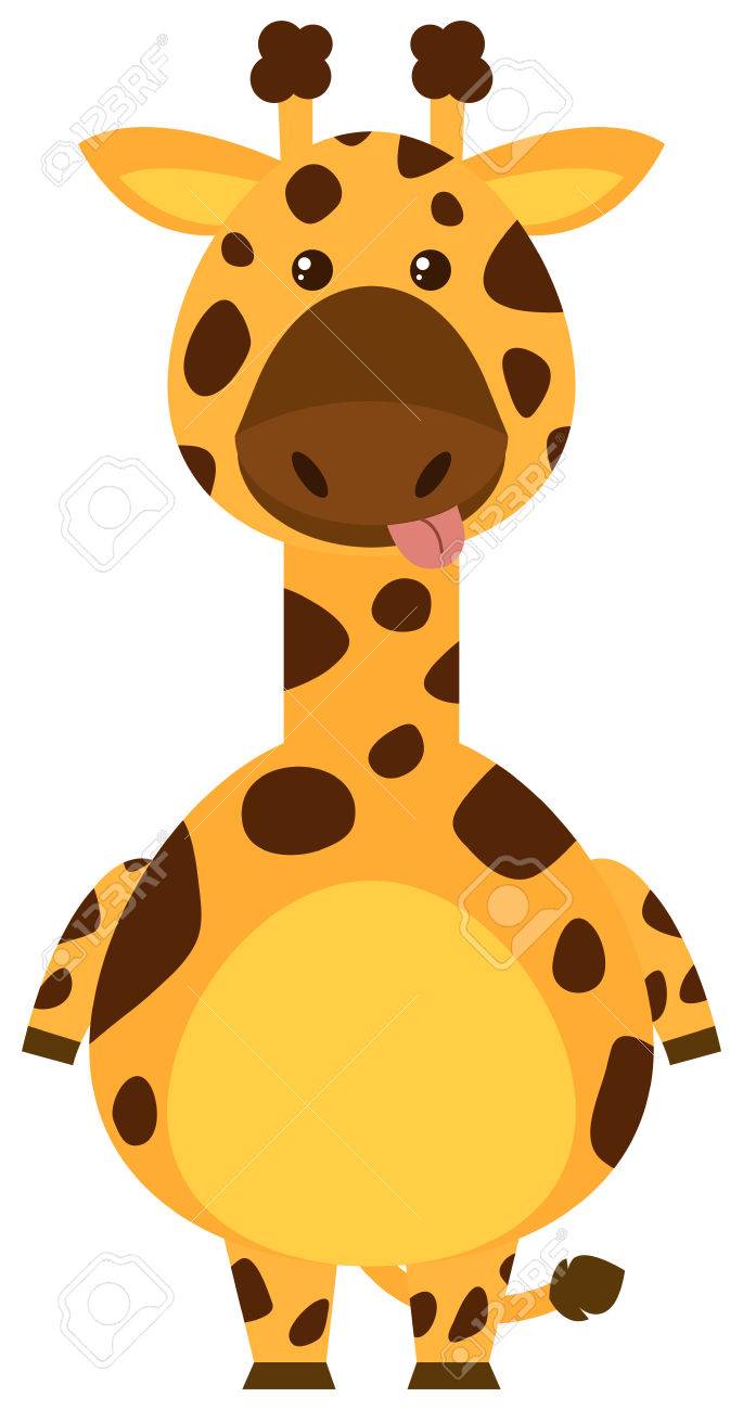 土台の顔イラストとキリン のイラスト素材 ベクタ Image