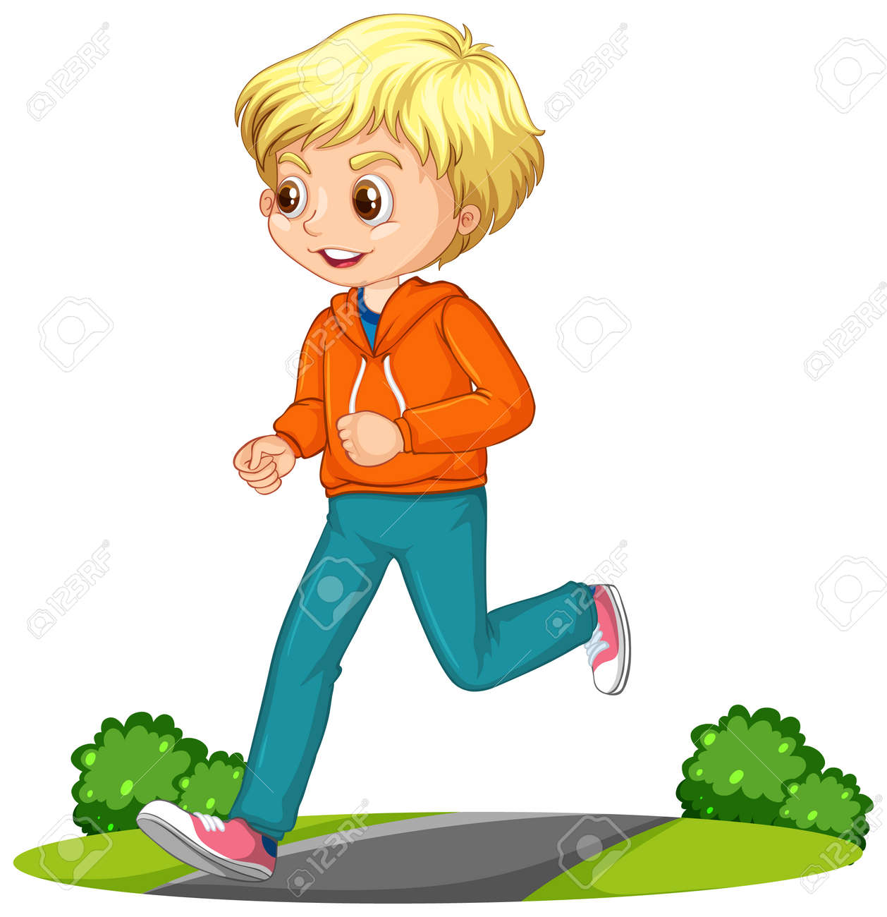 Boy Doing Running Exercise Cartoon Character Isolated Illustration Royalty  Free SVG, Cliparts, Vectors, and Stock Illustration. Image 166417821., image size:1258x1300