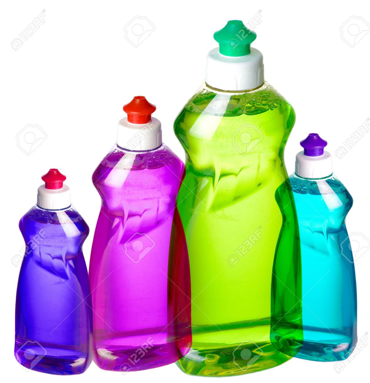 liqid soap bottles on