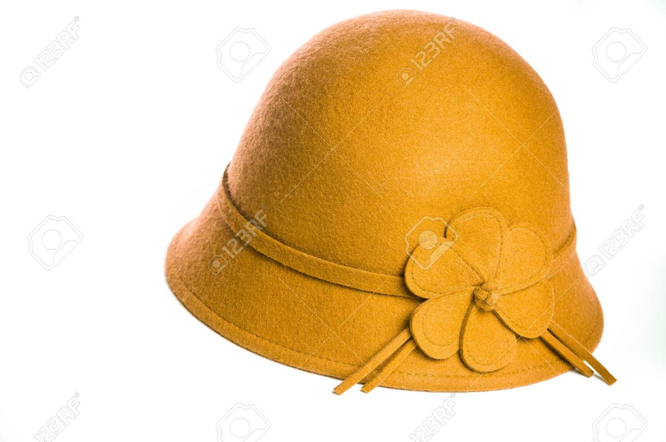 yellow felt hat