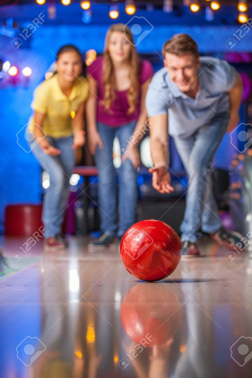 Group Of Friends Bowling Happy Group Of Friends Having Fun Bowling Stock Photo Picture And Royalty Free Image Image 25414309