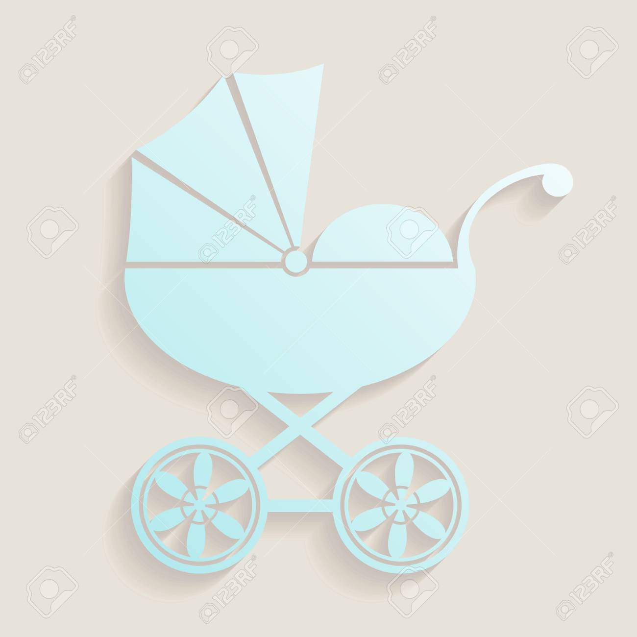 simple baby shower invitation card with baby carriage simple invitation cards