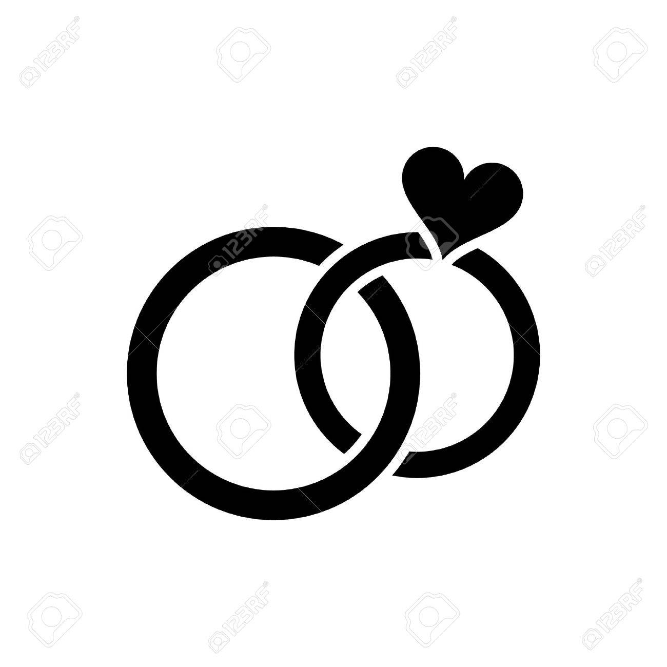 Schwarz Einfache Hochzeit Ringe Paar Ii Isoliert Lizenzfrei Nutzbare Vektorgrafiken Clip Arts Illustrationen Image