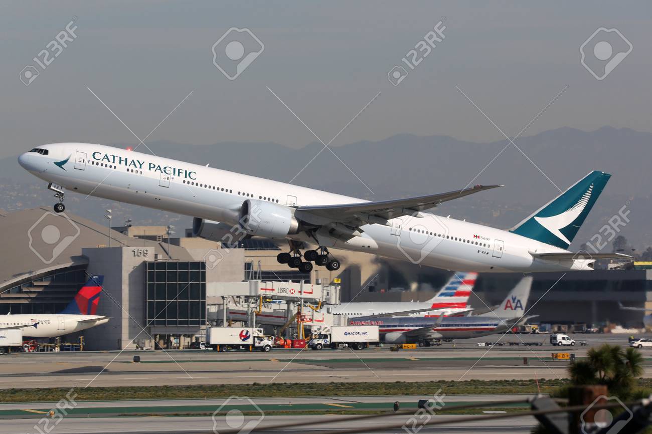 los angeles usa february 20 2016 a cathay pacific boeing cathay pacific customer service usa