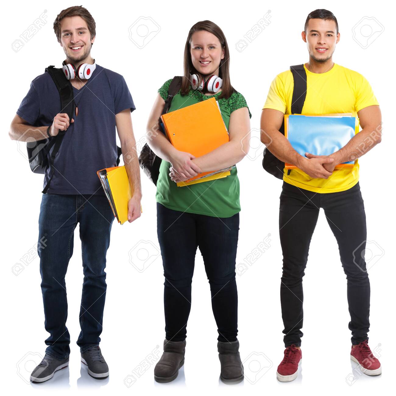 Students study education young people isolated on a white background - 123664778 Students study education young people isolated on a white background - 123664778