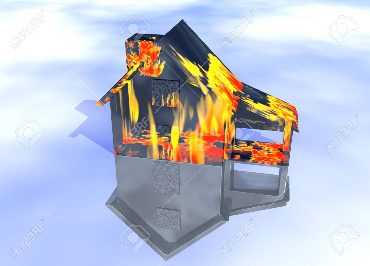 House model fire House model fire