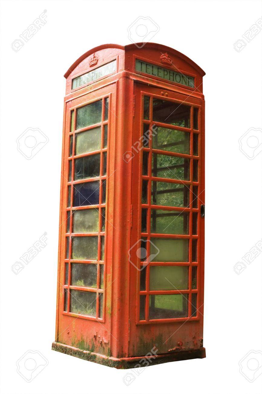 Old Style Red British Phone Box Stock Photo Picture And Royalty