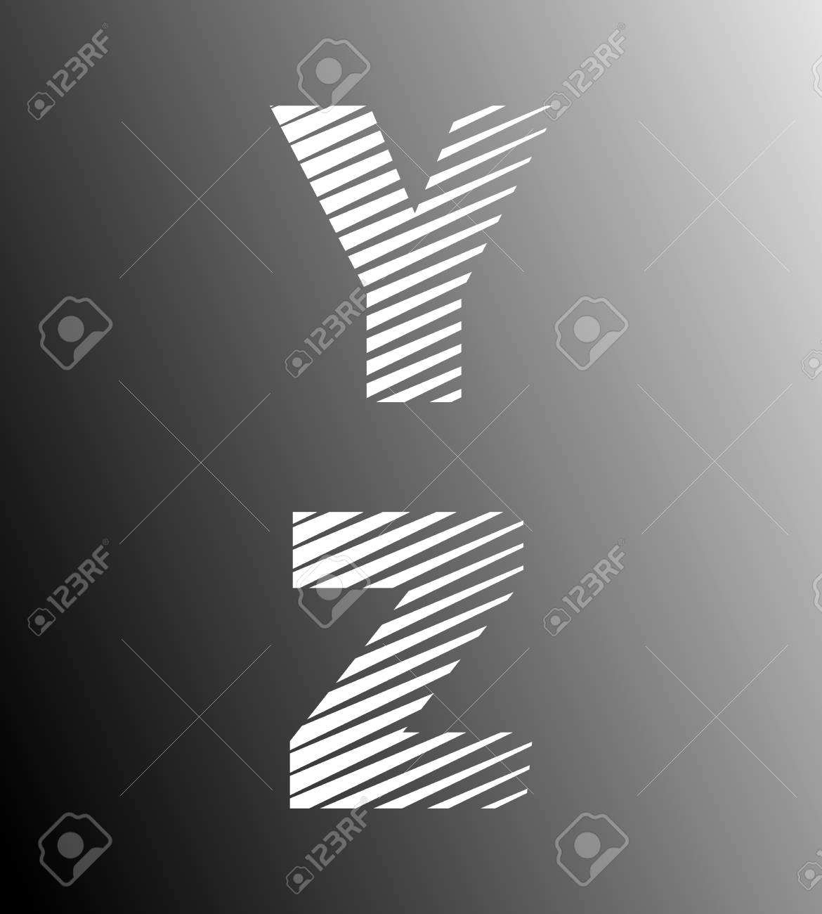Modele De Police Typographique Alphabet Casse Ensemble De Lettres Y Z Logo Ou Icone Illustration Vectorielle Clip Art Libres De Droits Vecteurs Et Illustration Image