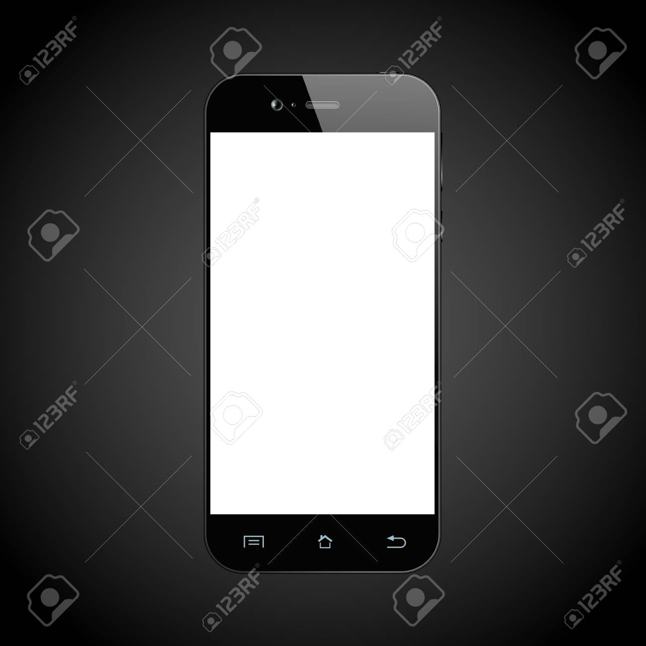 black smartphone cellphone template mobile phone with blank